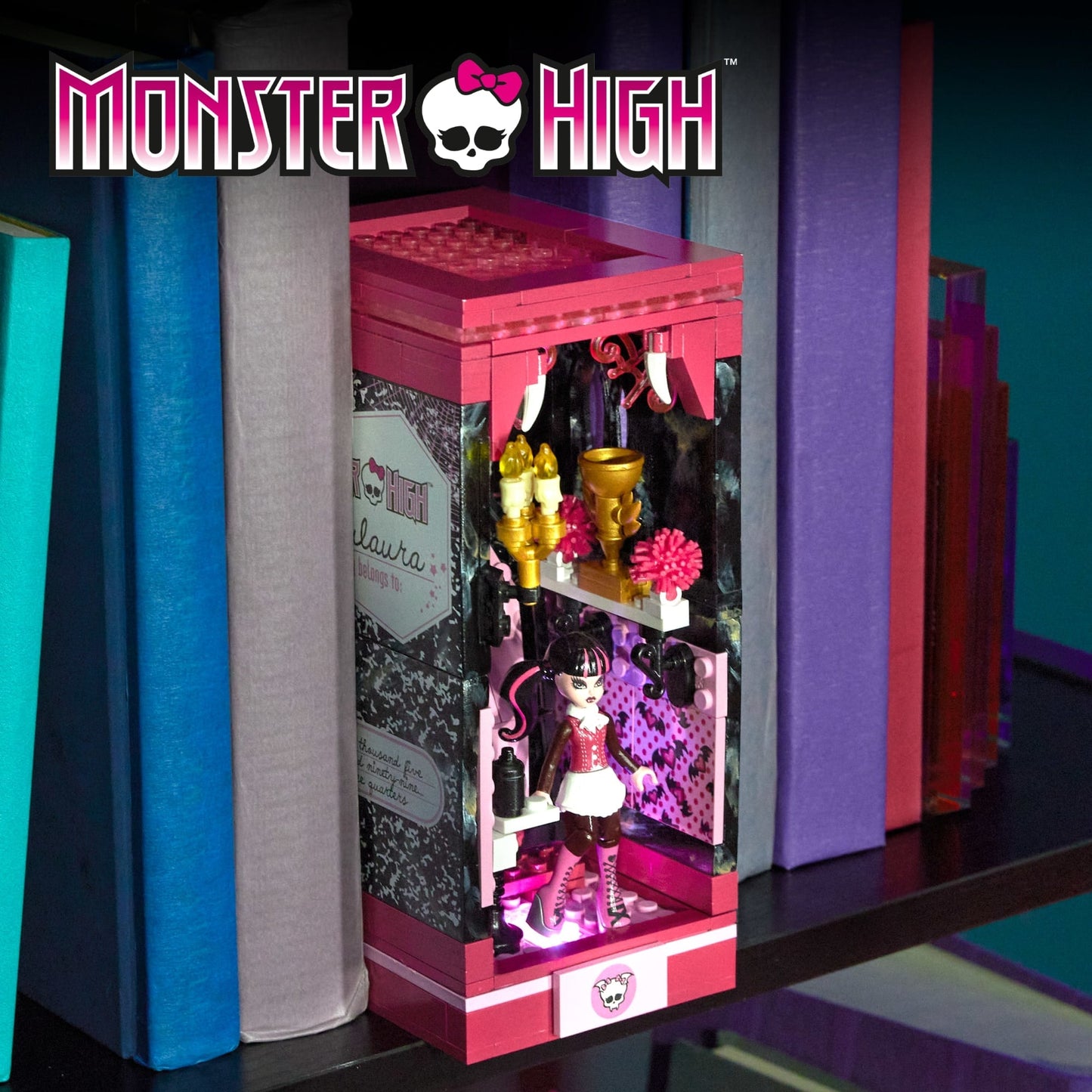 MEGA Monster High Draculaura's Boo-k Crypt Building Toy Kit - Bộ Đồ Chơi Lắp Ráp Hầm Mộ Bí Ẩn - Mattel HXJ88