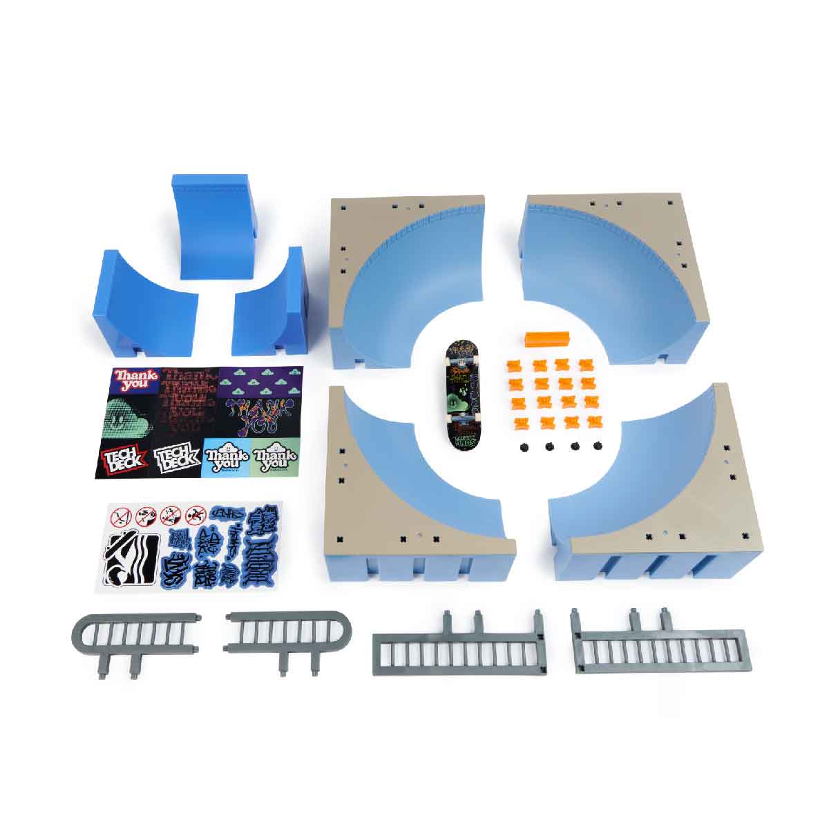 TECH DECK 6066909 Saucer Shaped Performance Playset - Bộ đồ chơi ván trượt hình lòng chảo - Tech Deck