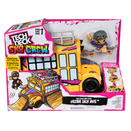 SK8 Tech Deck 6071034 Show Bus Playset - Bộ đồ chơi xe bus biểu diễn 2 trong 1 - Tech Deck