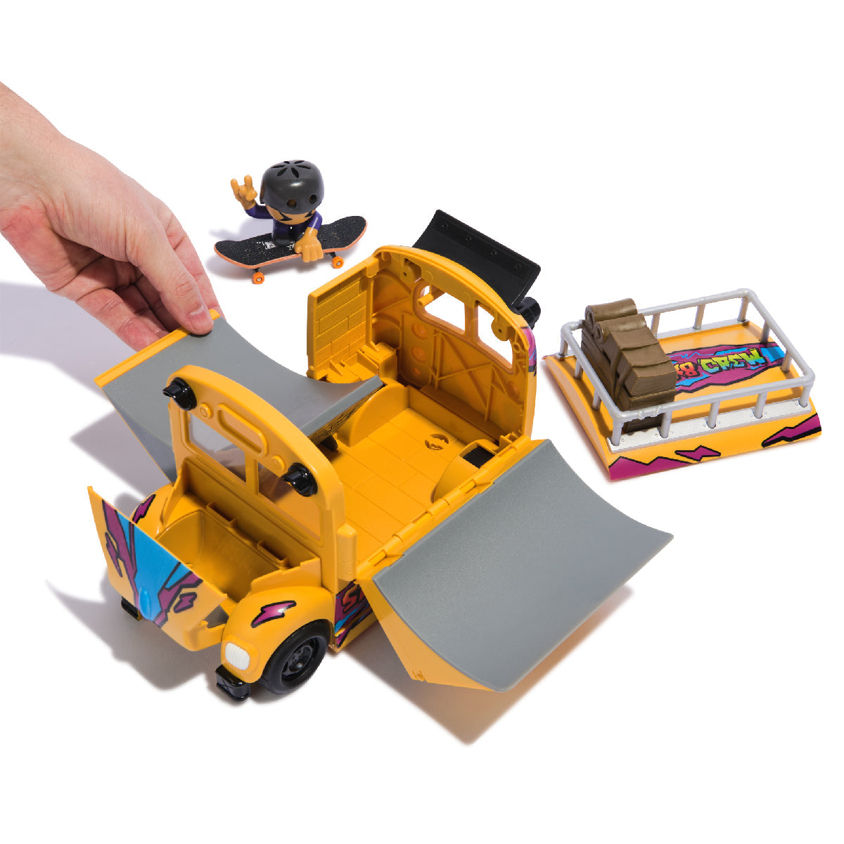 SK8 Tech Deck 6071034 Show Bus Playset - Bộ đồ chơi xe bus biểu diễn 2 trong 1 - Tech Deck