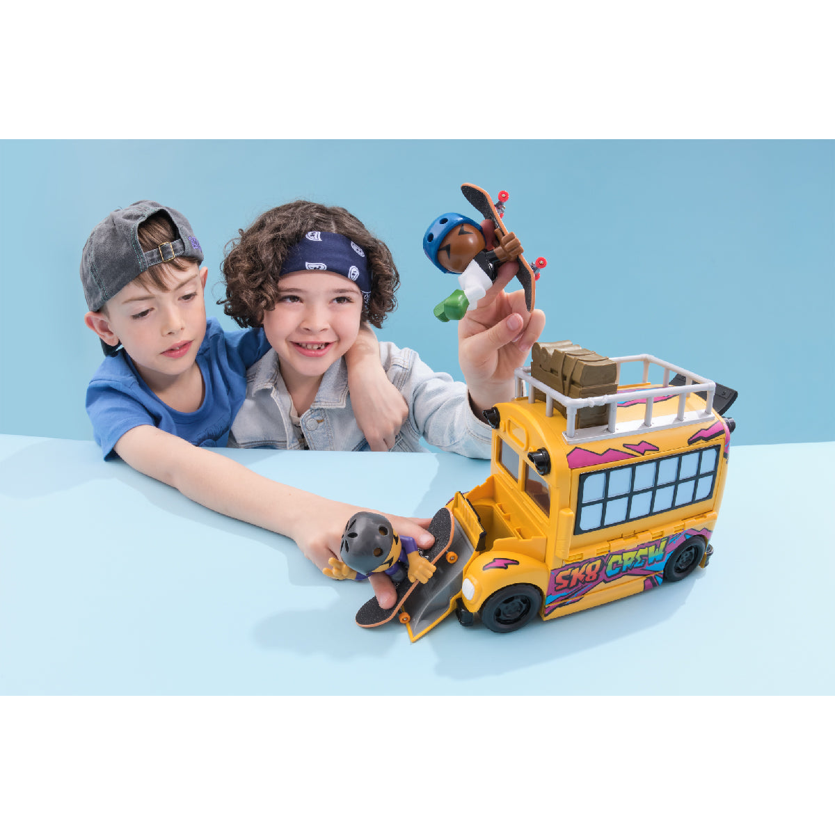 SK8 Tech Deck 6071034 Show Bus Playset - Bộ đồ chơi xe bus biểu diễn 2 trong 1 - Tech Deck
