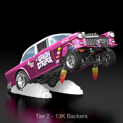 RLC Exclusive 1:18 Scale ‘55 Chevy Bel Air Gasser “Candy Striper” - Xe Mô Hình Tỉ Lệ 1:18 Cao Cấp Hot Wheels Hot Wheels Colle