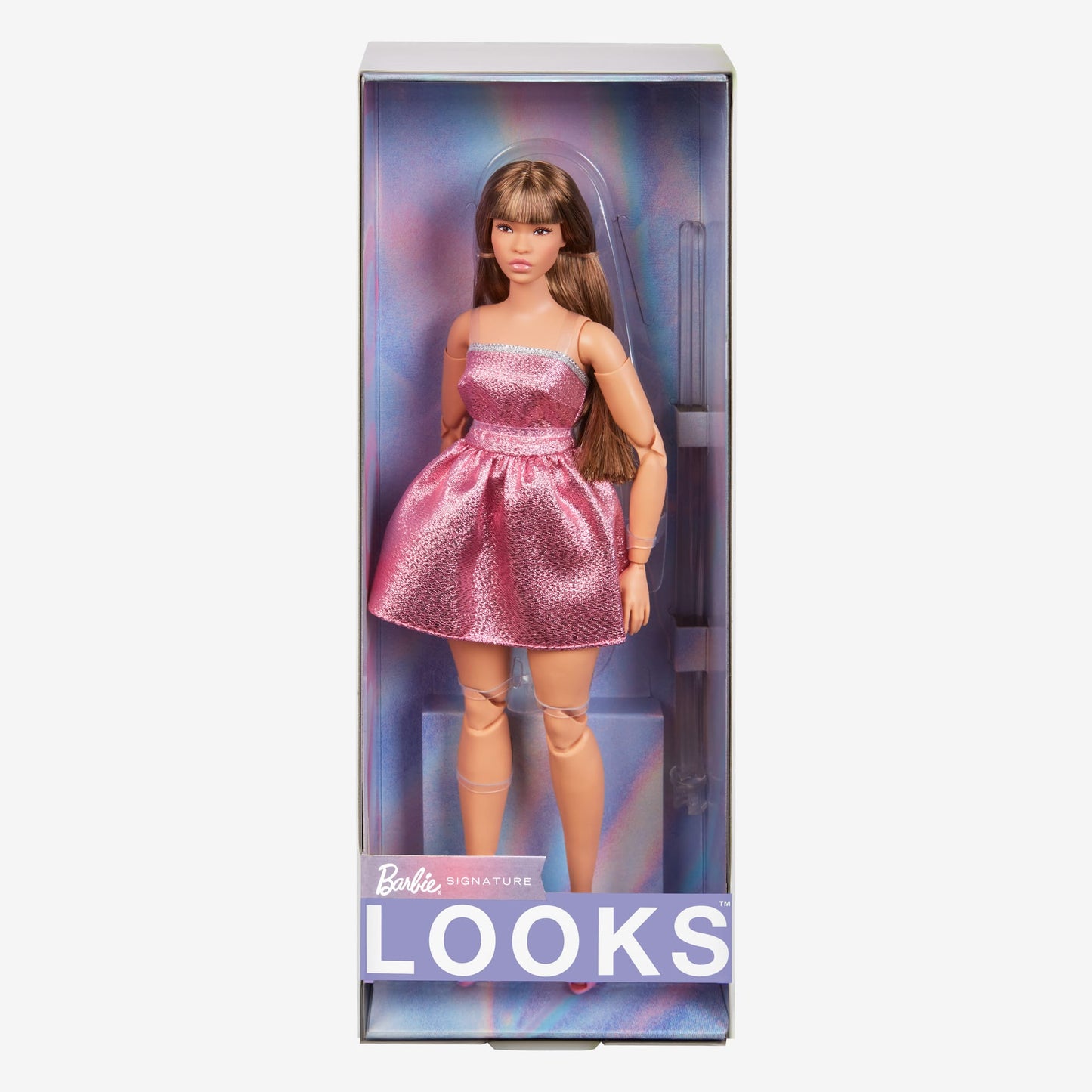 Barbie Looks Doll #24 (Curvy, Long Brown Hair) - Búp Bê Thời Trang Cao Cấp - Barbie Signature HRM16 Barbie Signature - ảnh 3 