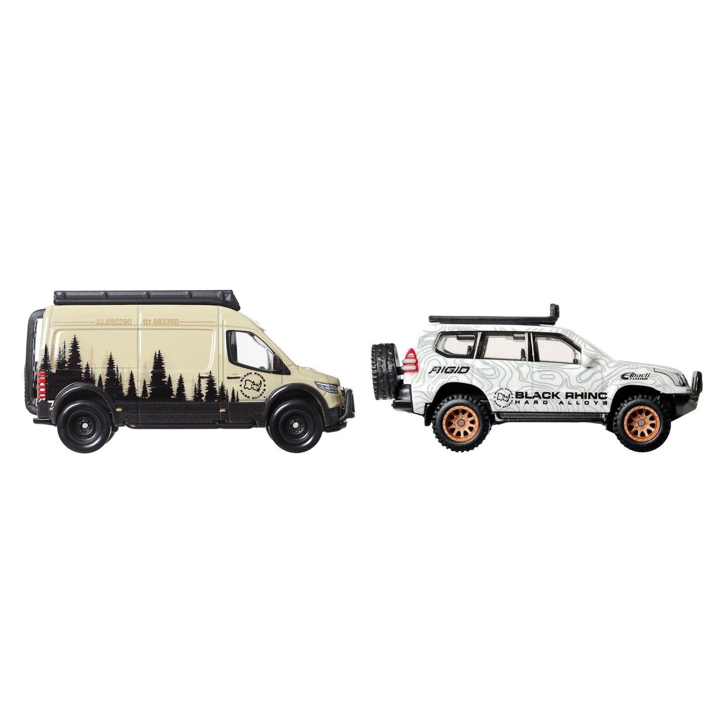 Hot Wheels Premium Car Culture 2-Pack - '05 Toyota Land Cruiser Prado & Mercedes Benz Sprinter Tourer - Bộ 2 Xe Mô Hình Kim Loại Cao Cấp Mattel - Hình ảnh bổ sung 5
