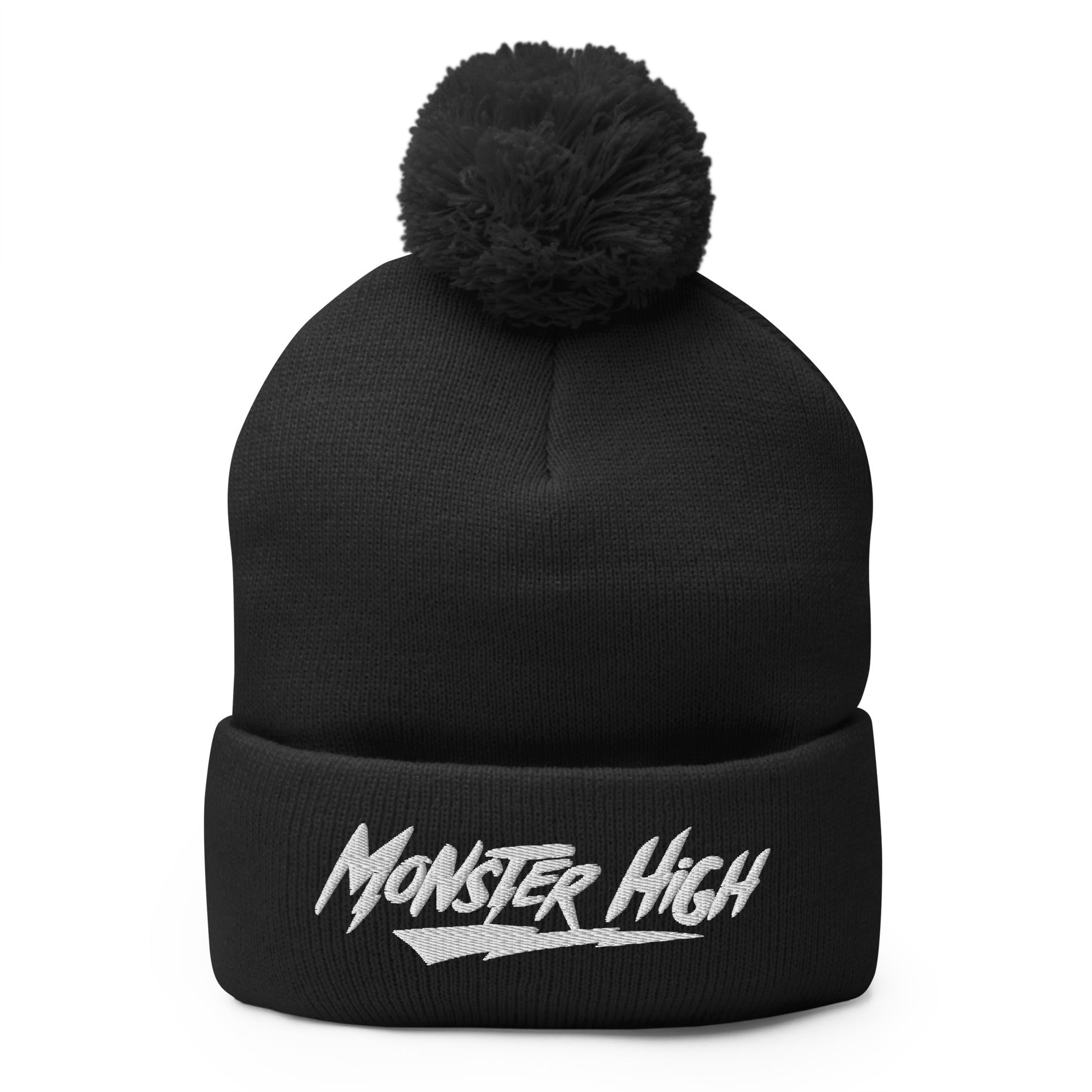 Monster High Logo Pom Pom Beanie - Mũ Len Có Quả Bông Cao Cấp - Mattel Creations - Hình ảnh sản phẩm