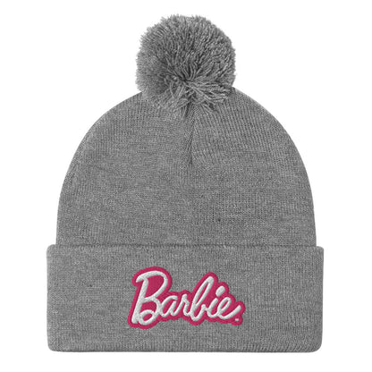 Barbie Logo Pom Pom Beanie - Mũ Len Thời Trang Barbie Mattel Creations - Hình ảnh chi tiết 2