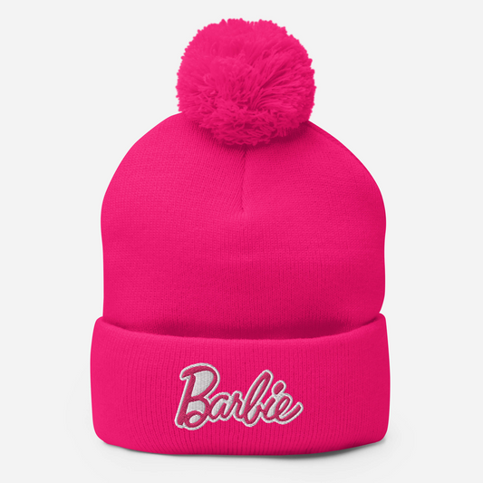 Barbie Pom-Pom Beanie - Mũ Len Quả Bông Thời Trang Barbie Signature - Hình ảnh sản phẩm