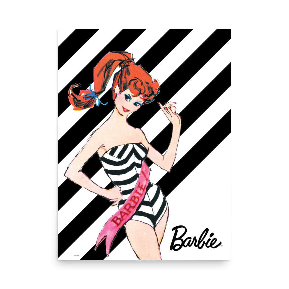 Barbie 1959 Chevron Poster - Poster Trang Trí Cao Cấp - Barbie Signature - Hình ảnh sản phẩm