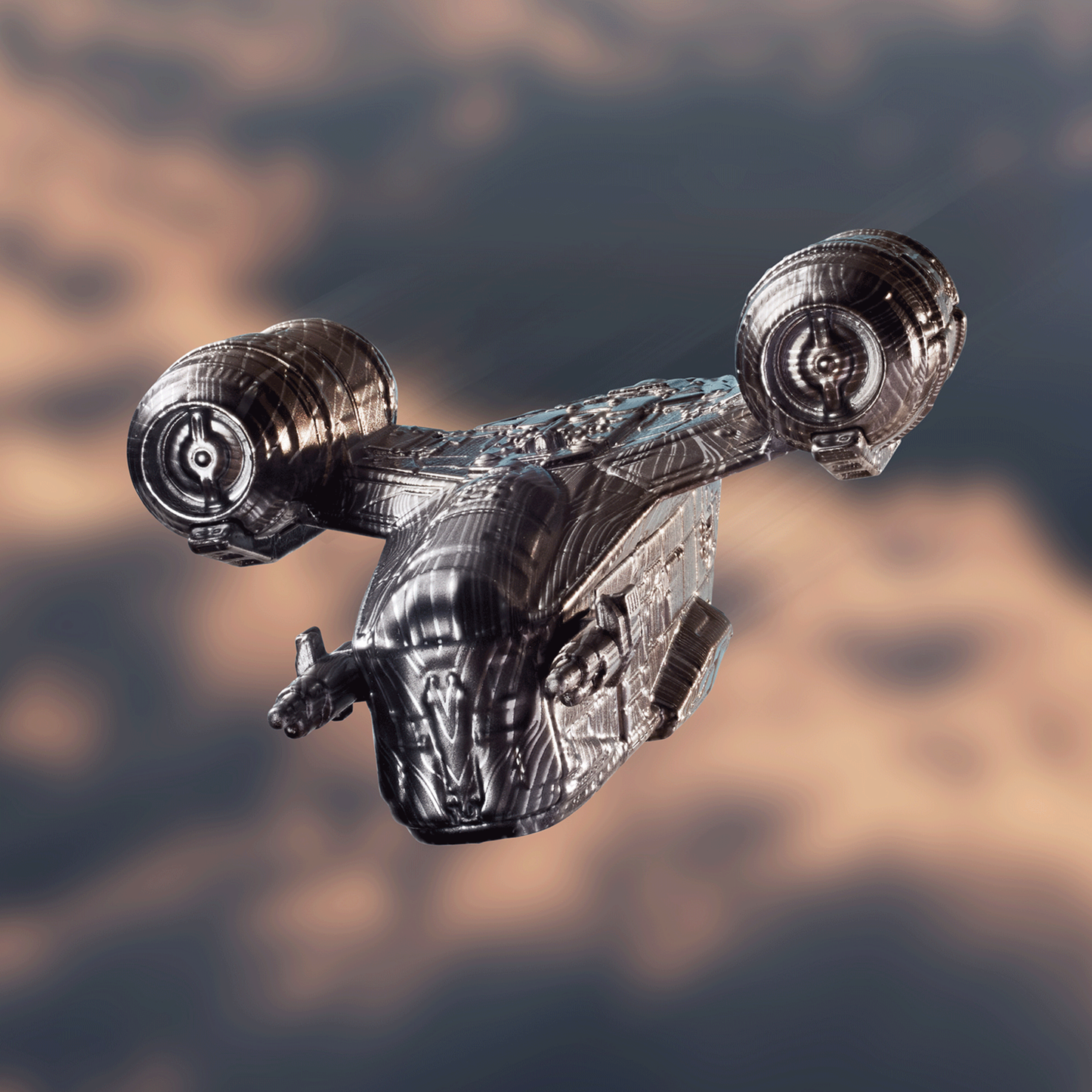 Hot Wheels Star Wars Razor Crest Starship - Mô Hình Tàu Vũ Trụ Kim Loại Diecast Cao Cấp - Góc nhìn khác 3