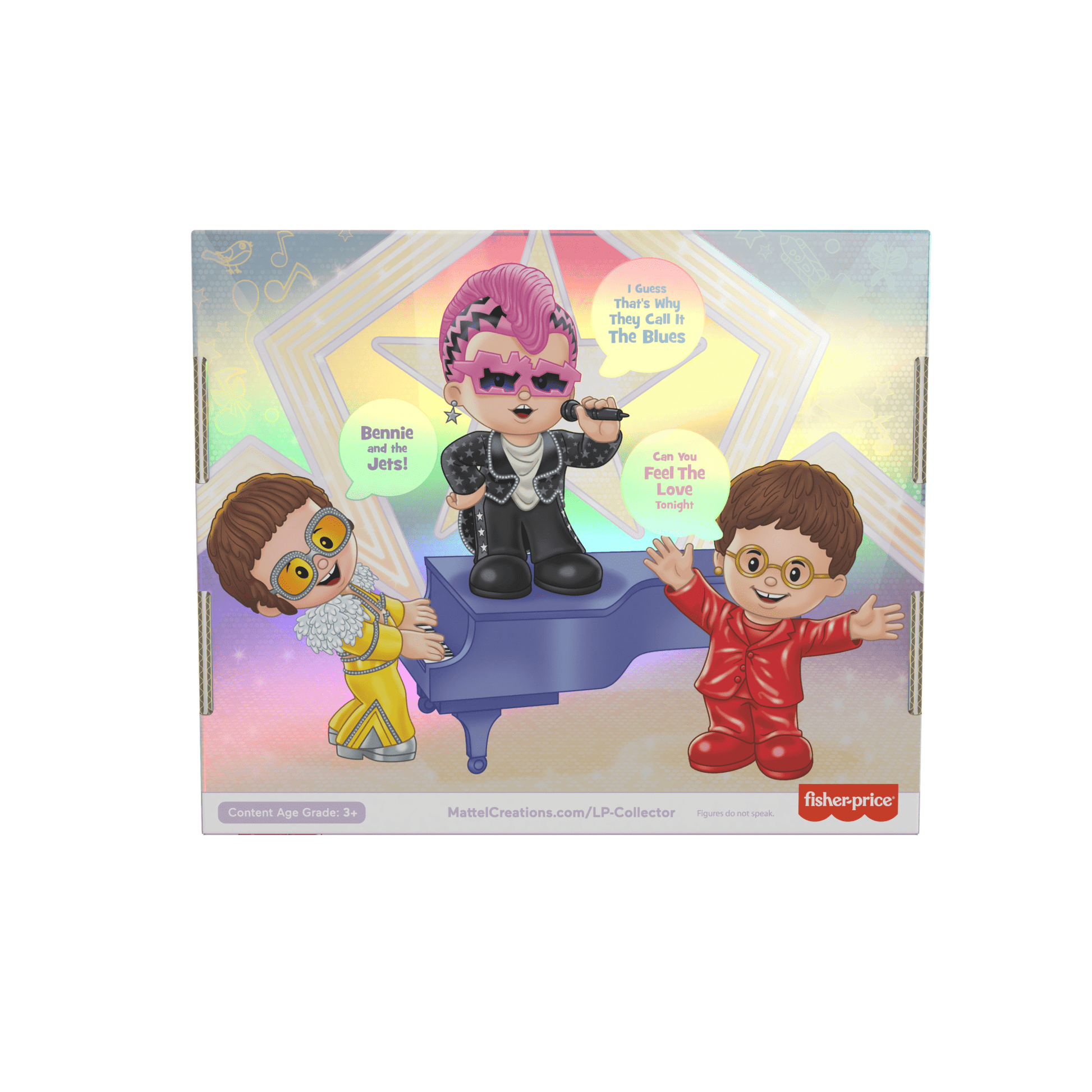 Little People Collector Elton John Special Edition Set - Bộ 3 Nhân Vật Sưu Tầm Elton John - Mattel HVG78 Mattel - Action Figu
