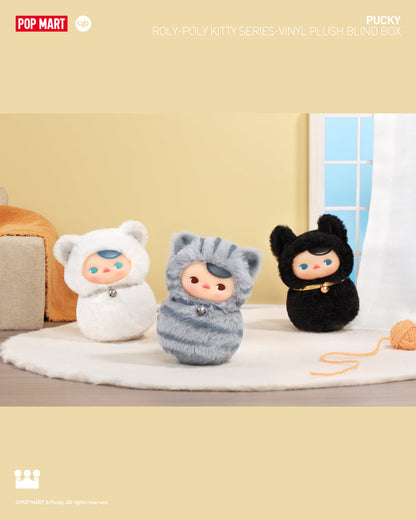 PUCKY Roly-Poly Kitty Series-Vinyl Plush Blind Box - Hộp Mù Thú Bông Pop Mart