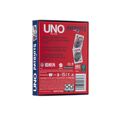 UNO Fandom NFL New England Patriots Game Deck - Bộ Bài Thẻ Bài Thể Thao Mattel Creations Mattel Creations - ảnh 3 - Board gam