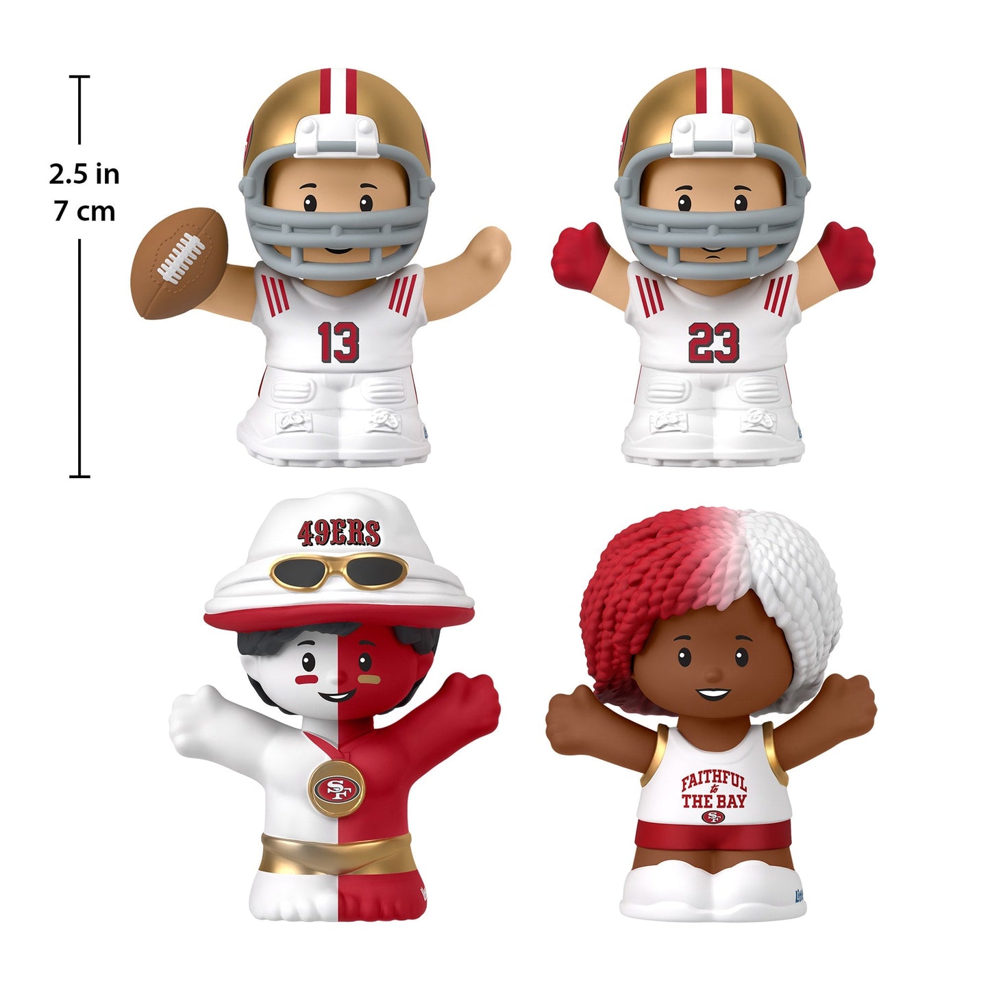 Little People Collector San Francisco 49ers Alternate Jersey Figure Set - Bộ mô hình cầu thủ NFL - Mattel Creations HVH14 - Hình ảnh bổ sung 5