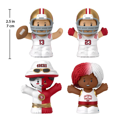 Little People Collector San Francisco 49ers Alternate Jersey Figure Set - Bộ mô hình cầu thủ NFL - Mattel Creations HVH14 - Hình ảnh bổ sung 5
