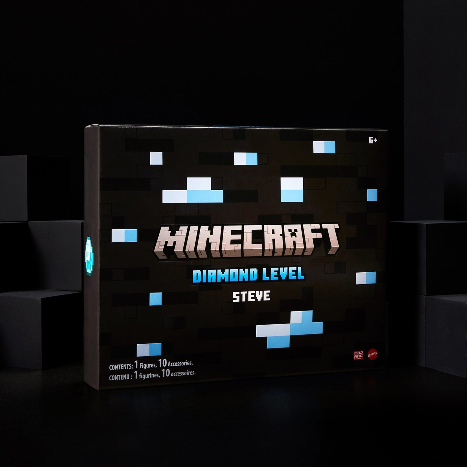 Minecraft Diamond Level Steve Collector Action Figure - Mô Hình Nhân Vật Sưu Tập Chính Hãng Mattel Mattel - ảnh 2 - Action Fi