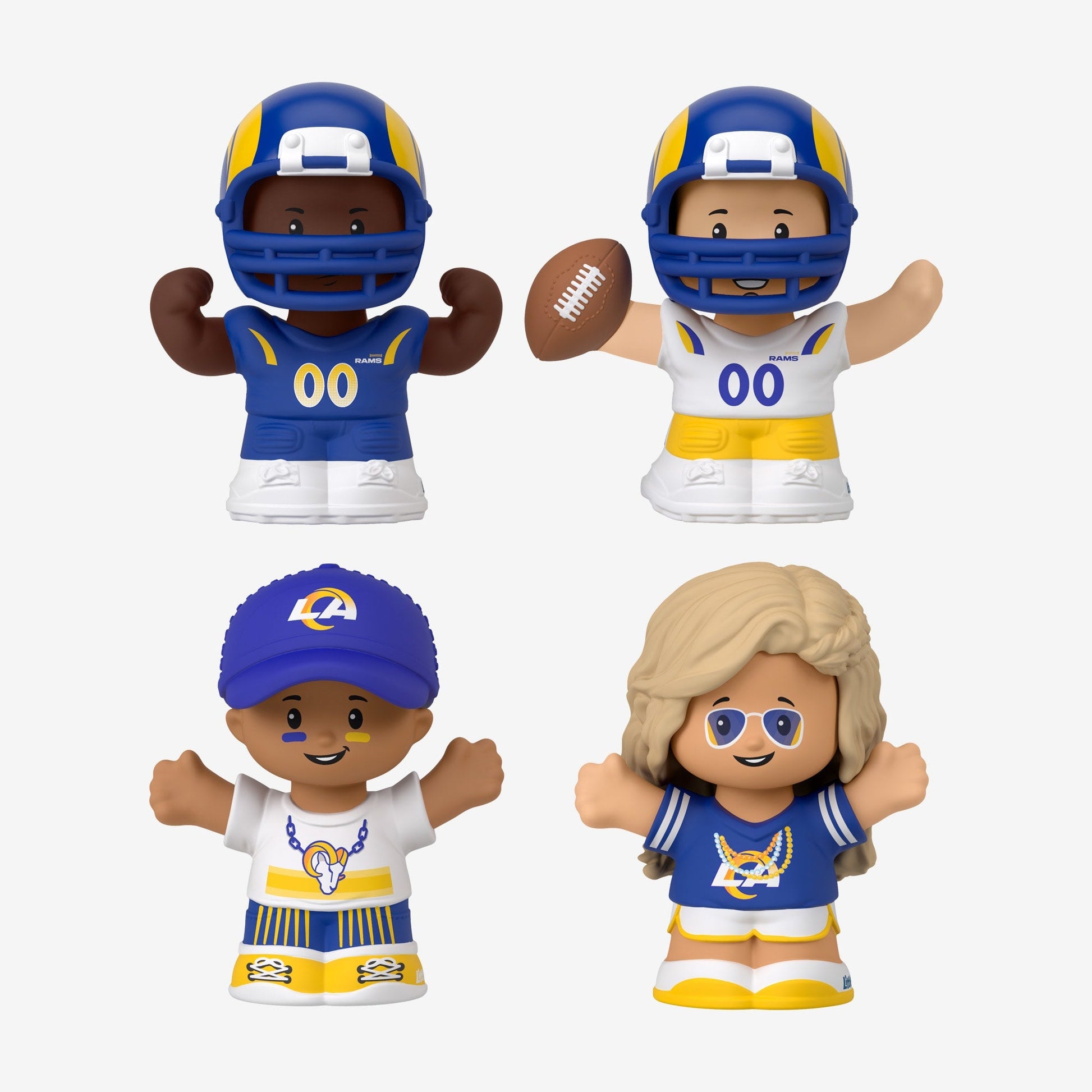Little People Collector x NFL Los Angeles Rams Set - Bộ Mô Hình Nhân Vật Sưu Tầm Thể Thao Mattel - Hình ảnh bổ sung 4