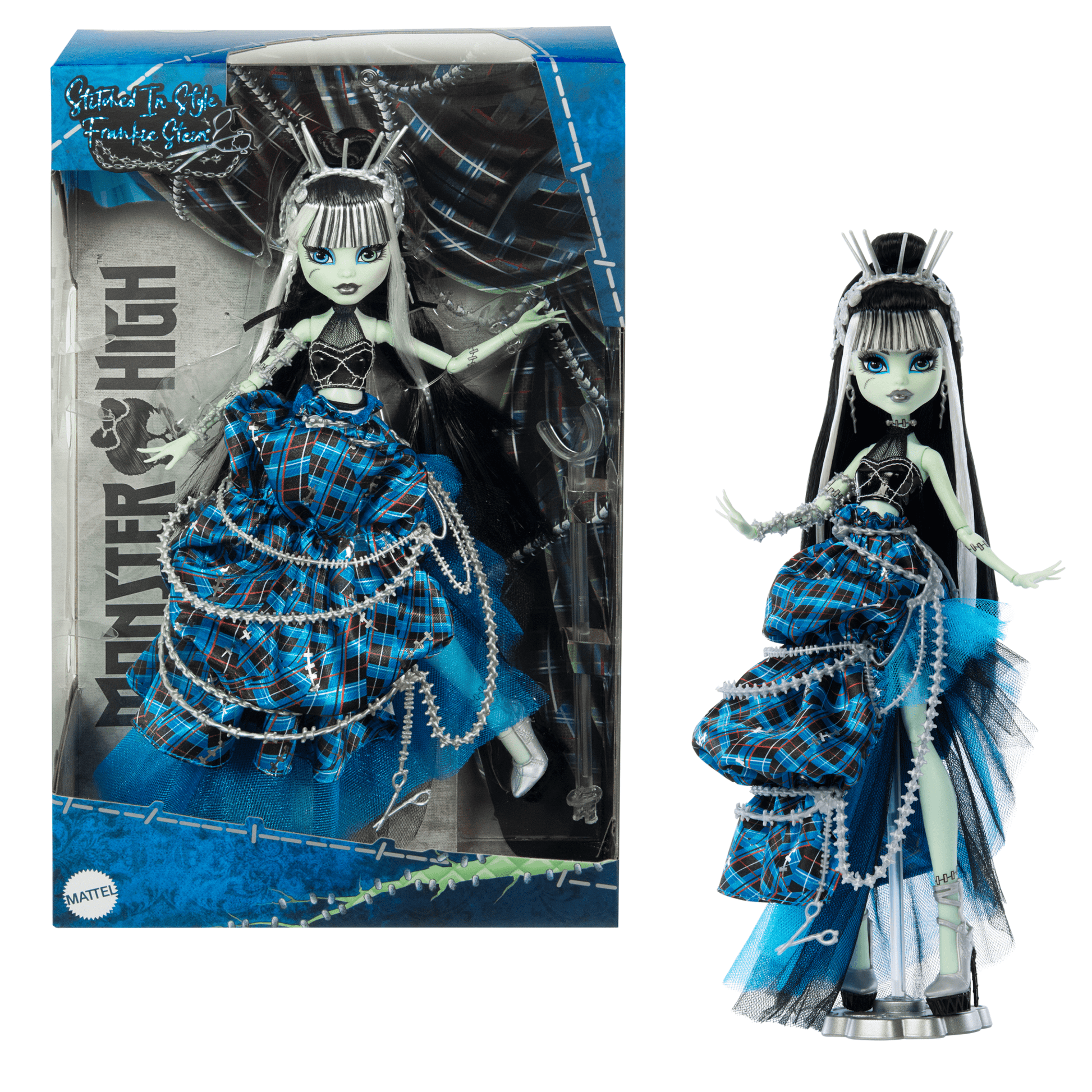 Monster High Stitched in Style Frankie Stein Doll - Búp Bê Thời Trang Sưu Tầm Cao Cấp Mattel HRL66 - Hình ảnh bổ sung 8