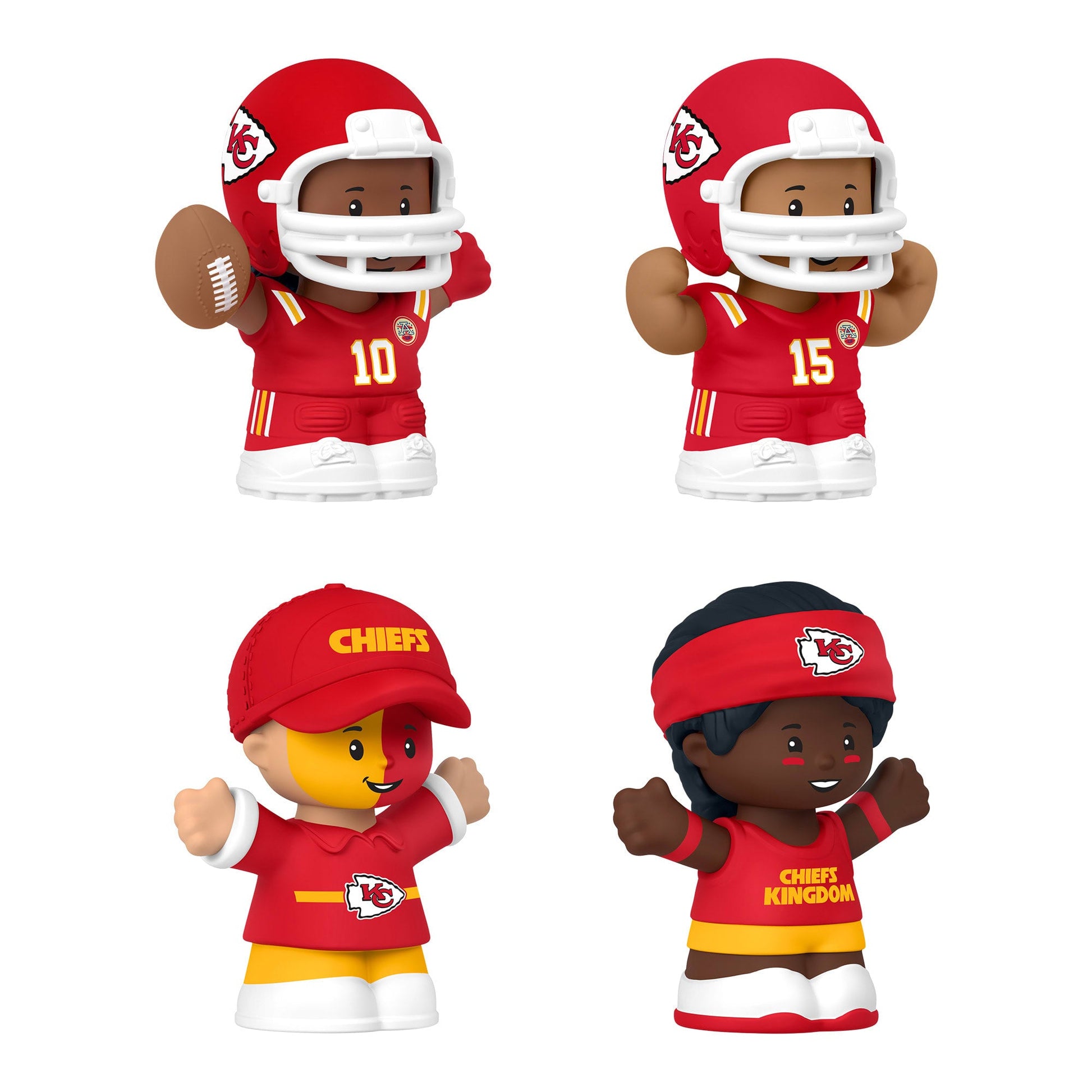 Little People Collector Kansas City Chiefs Alternate Jersey Figure Set - Bộ Hình Nhân Cầu Thủ NFL Sưu Tầm - Mattel - Góc nhìn khác 3