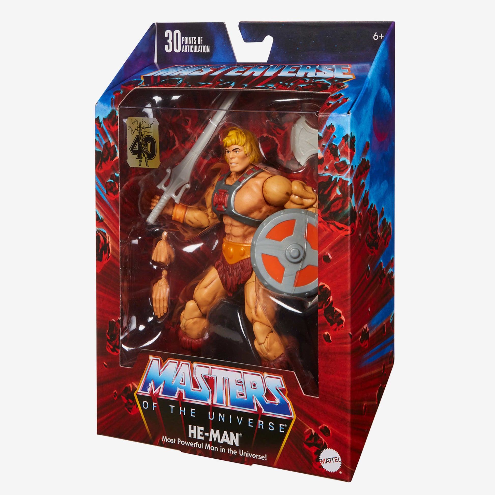 Masters of the Universe Masterverse He-Man 40th Anniversary Action Figure - Mô hình Figure Mattel - Góc nhìn khác 3