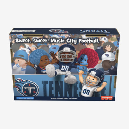 Little People Collector x NFL Tennessee Titans Set - Bộ 4 Mô Hình Nhân Vật Cầu Thủ & Cổ Động Viên Titans - Mattel Fisher-Price