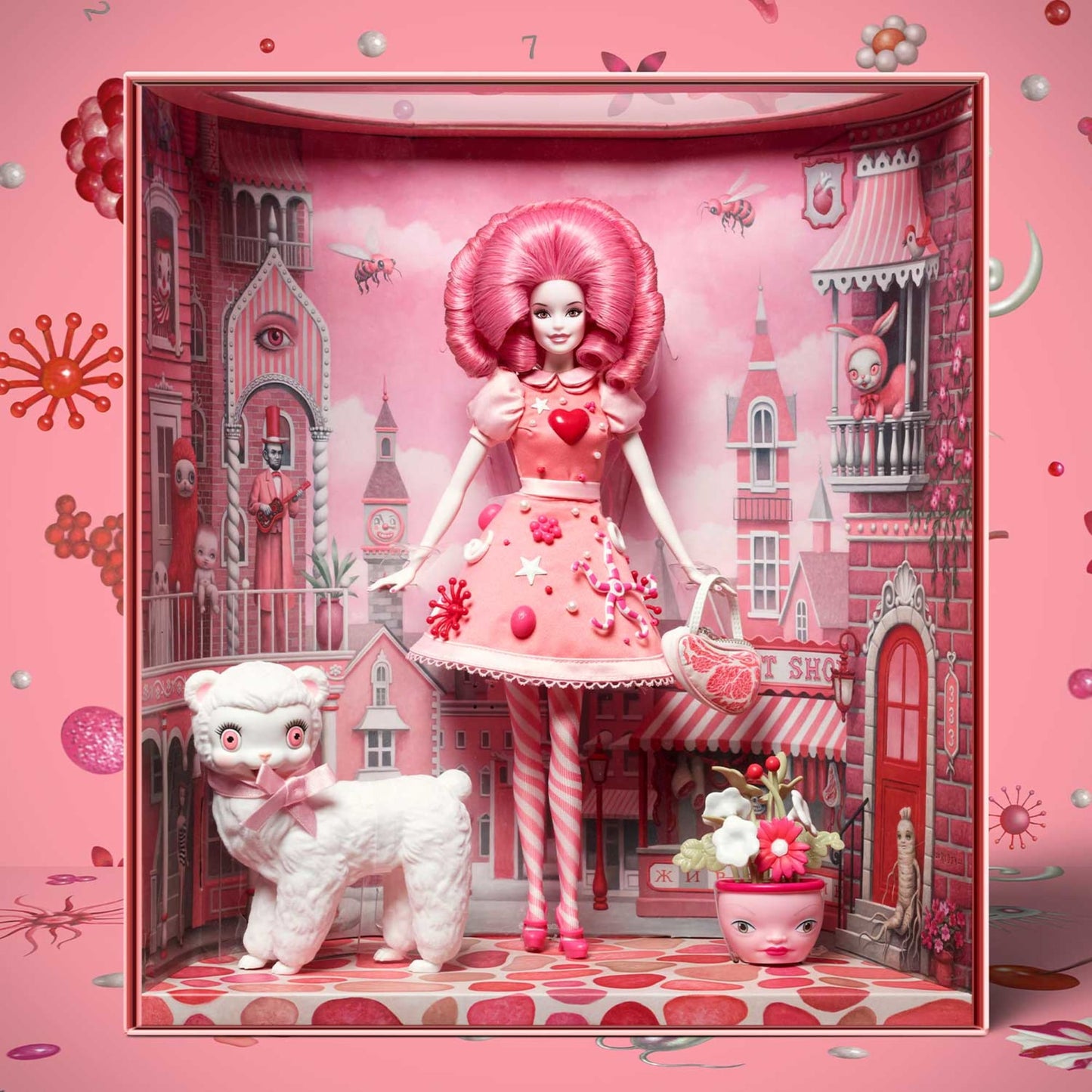 Pink Pop Barbie Mark Ryden x Barbie Doll - Búp Bê Sưu Tầm Cao Cấp Silkstone - Mattel Creations HJN33 - Hình ảnh sản phẩm