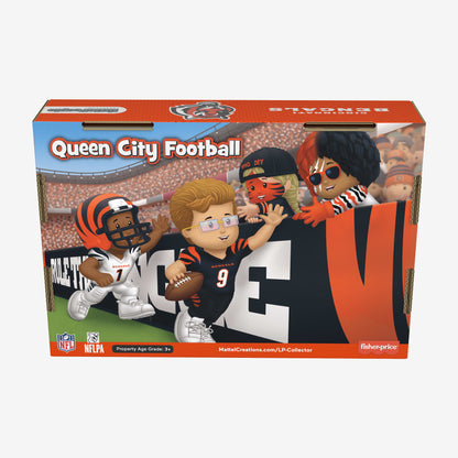 Little People Collector x NFL Cincinnati Bengals Set - Bộ Mô Hình Nhân Vật Thể Thao NFL - Mattel