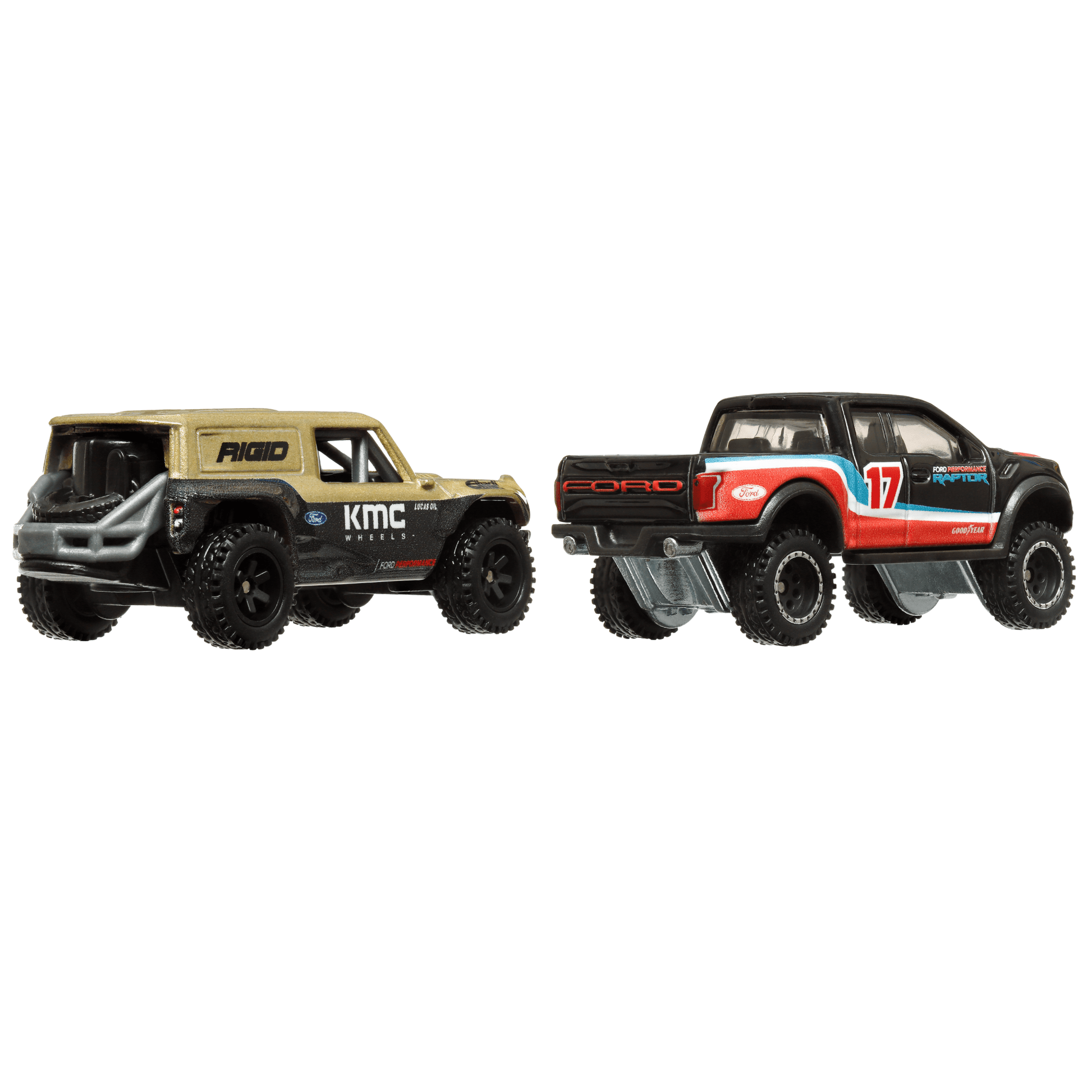 Hot Wheels Premium Car Culture 2-Pack Ford Bronco R & '17 Ford F-150 Raptor - Bộ 2 Xe Mô Hình Ford Cao Cấp Hot Wheels - Góc nhìn khác 3