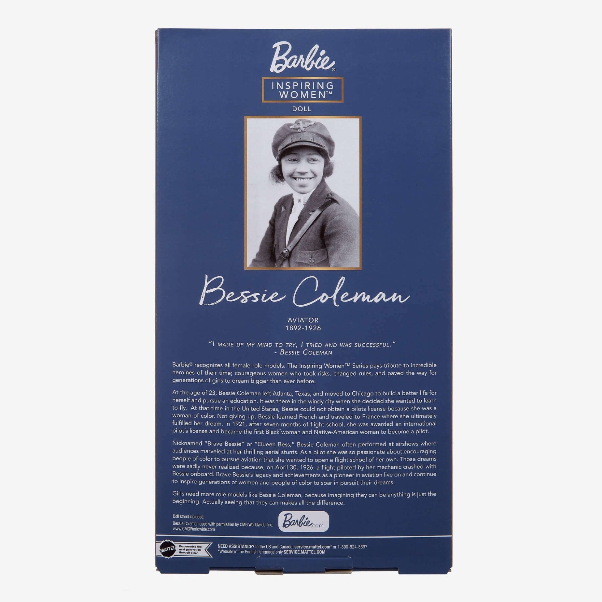 Barbie Inspiring Women Bessie Coleman Doll - Búp Bê Sưu Tầm Cao Cấp - Barbie Signature HJX37 Barbie Signature - ảnh 6 - Dolls