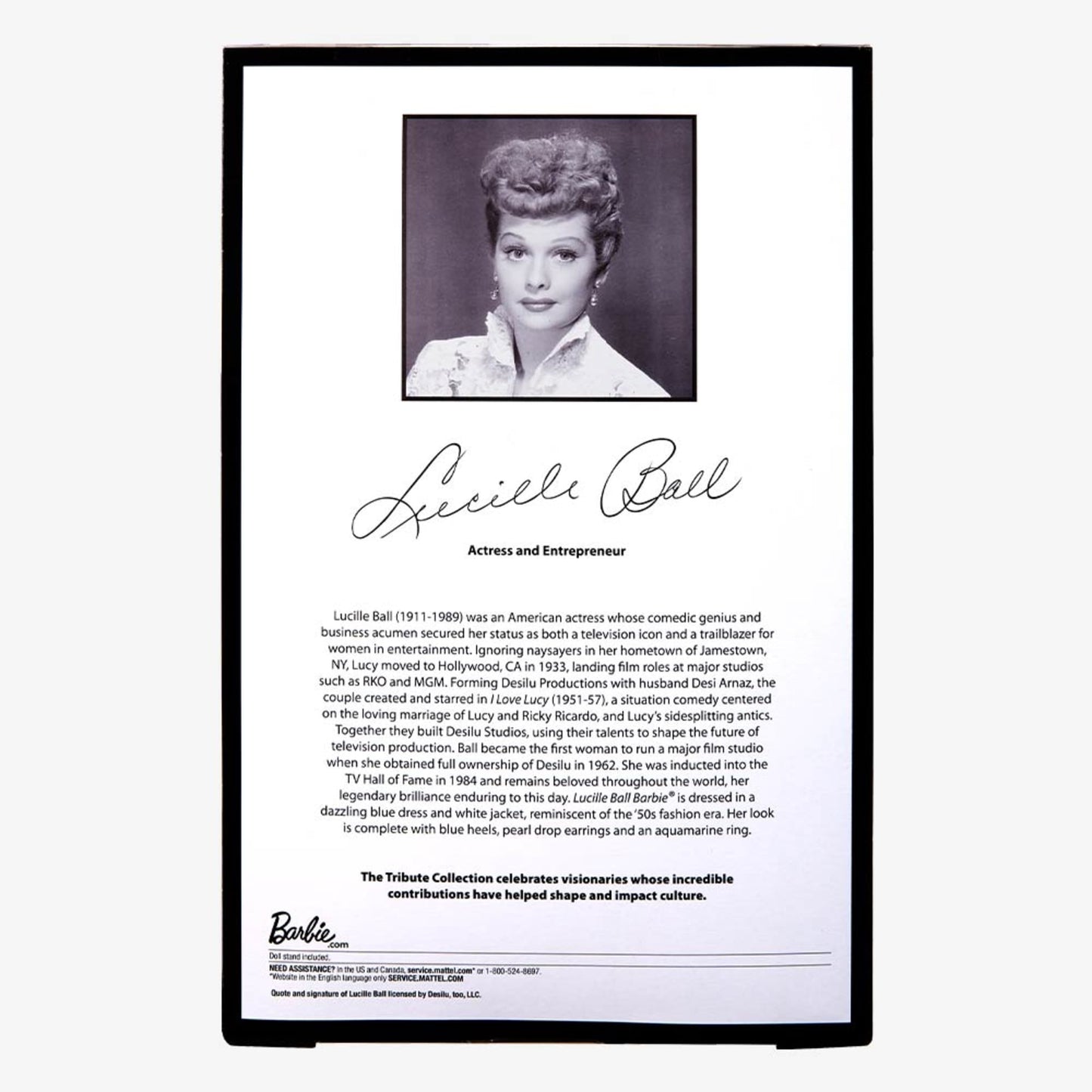 Lucille Ball Barbie Tribute Collection Doll - Búp Bê Sưu Tầm Biểu Tượng Mattel Mattel - ảnh 3 - Dolls
