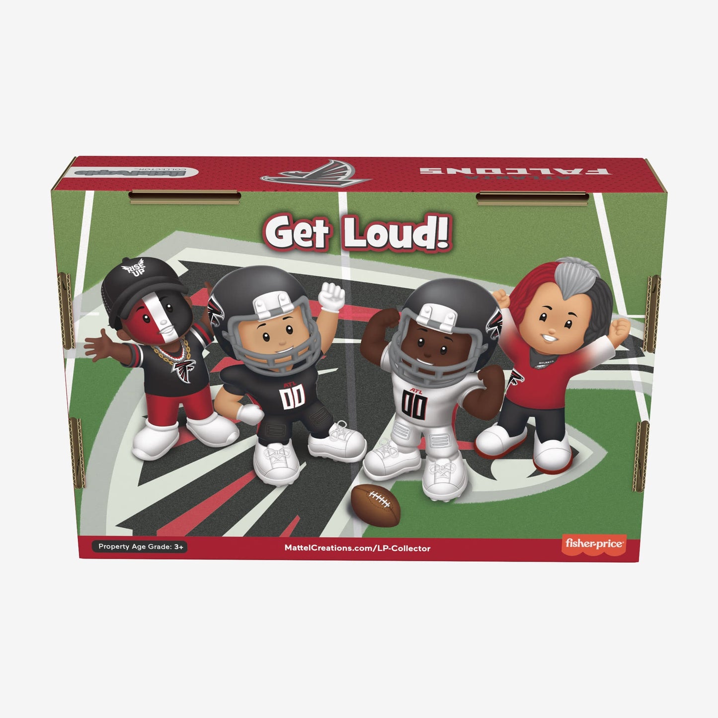 Little People Collector x NFL Atlanta Falcons Set - Bộ Mô Hình Nhân Vật Đồ Chơi Sưu Tầm - Mattel HNJ34 Mattel - ảnh 4 - Actio
