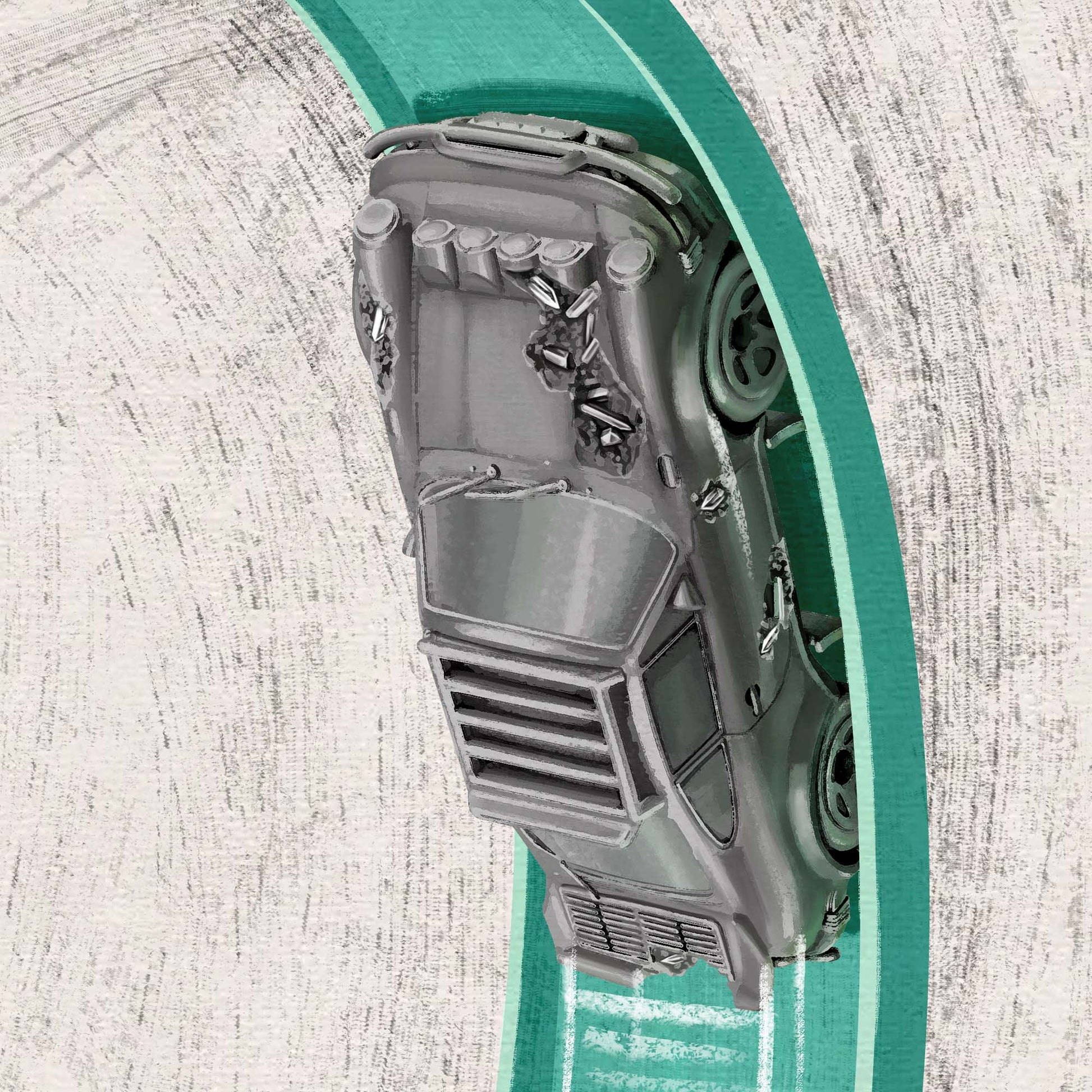 Hot Wheels x Daniel Arsham Legends Archive Lap 4 Poster - Áp Phích Nghệ Thuật Sưu Tầm - Mattel Creations - Góc nhìn khác 3