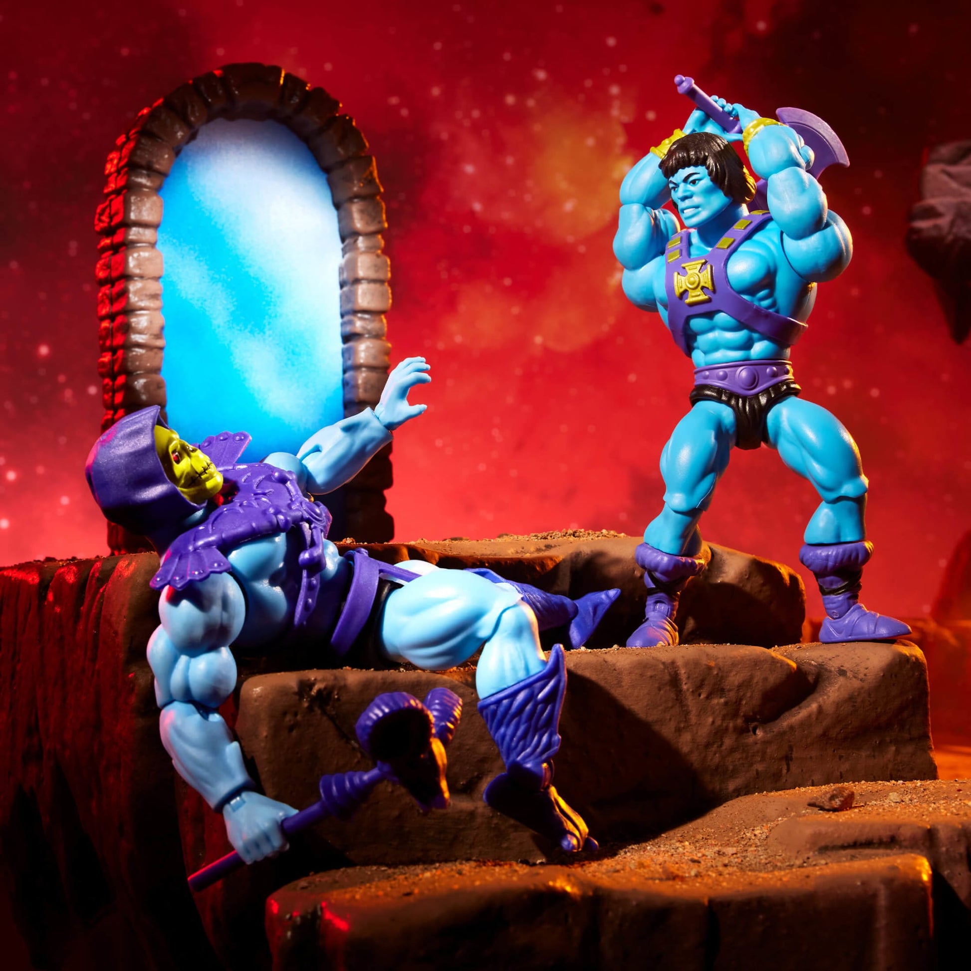 Masters of the Universe Origins He-Skeletor Figure - Mô hình hành động cao cấp Mattel - Hình ảnh chi tiết 2