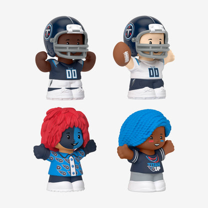 Little People Collector x NFL Tennessee Titans Set - Bộ 4 Mô Hình Nhân Vật Cầu Thủ & Cổ Động Viên Titans - Mattel Fisher-Pric