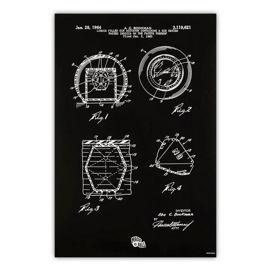 Art of Engineering Magic 8 Ball Print - Tranh In Sơ Đồ Kỹ Thuật - Mattel Creations - Hình ảnh sản phẩm
