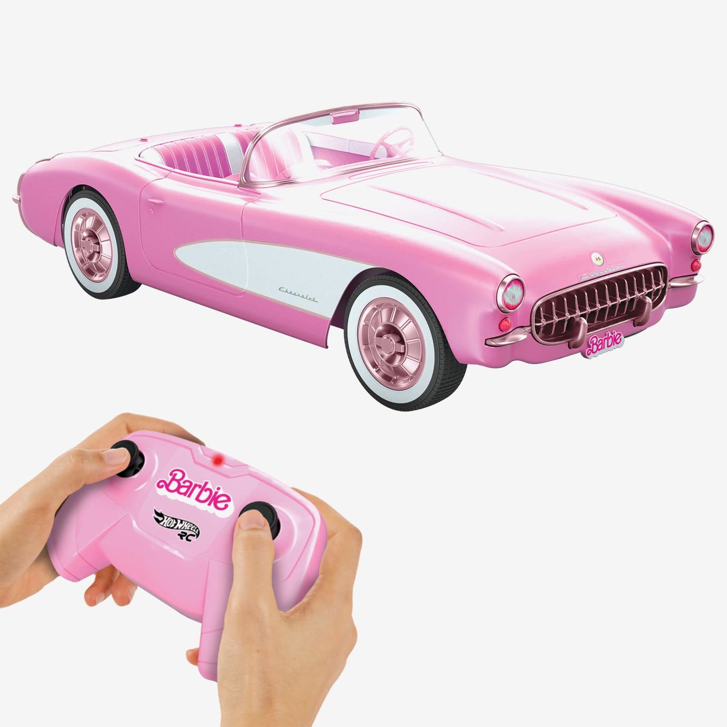 Hot Wheels RC Barbie Corvette - Xe Điều Khiển Từ Xa Corvette Stingray 1956 - Mattel - Hình ảnh bổ sung 6