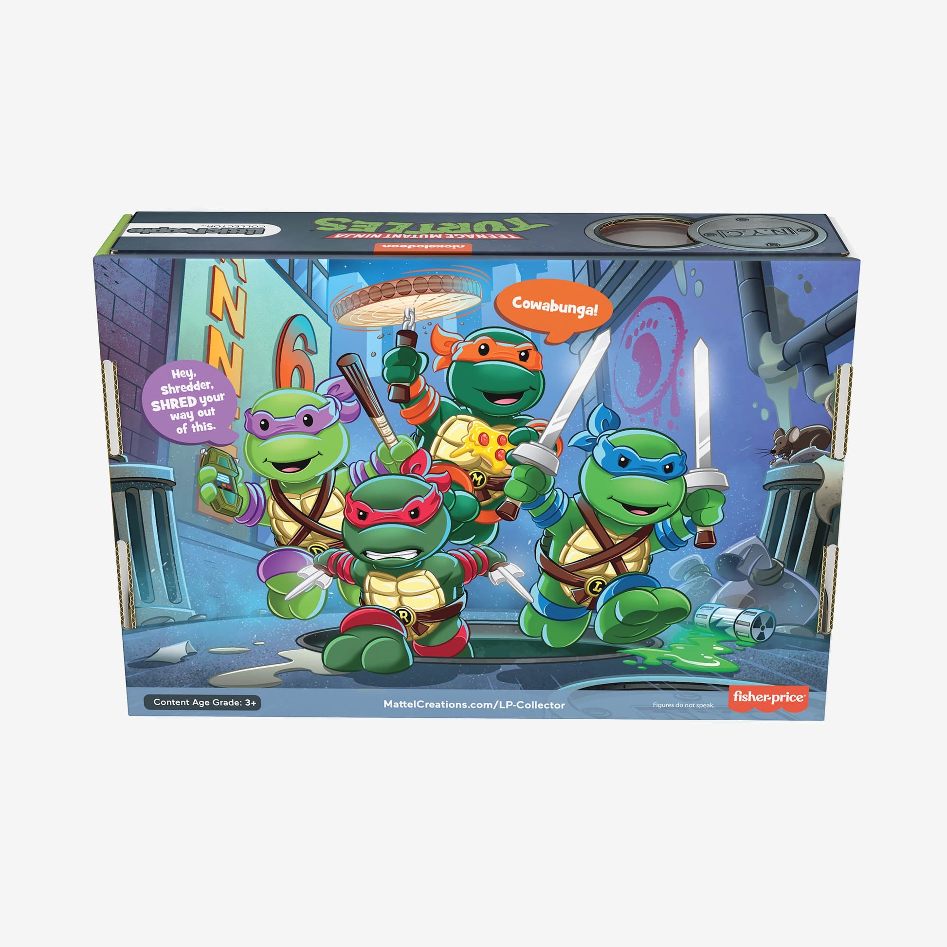 Little People Collector Teenage Mutant Ninja Turtles Special Edition Set - Bộ Mô Hình 4 Ninja Rùa Sưu Tầm Fisher-Price Fisher