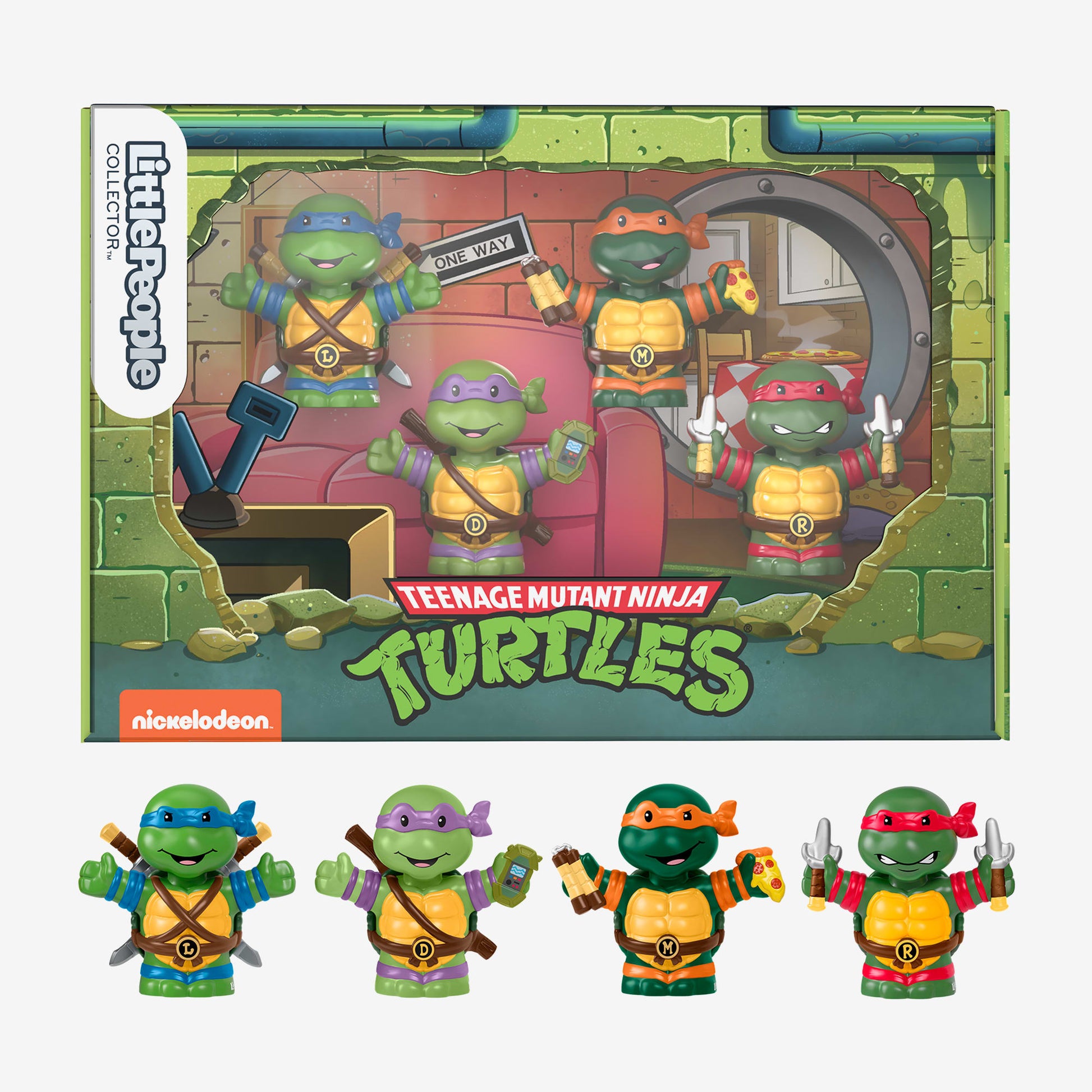 Little People Collector Teenage Mutant Ninja Turtles Special Edition Set - Bộ Mô Hình 4 Ninja Rùa Sưu Tầm Fisher-Price - Hình ảnh sản phẩm