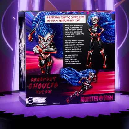 Monster High Deadfast Ghoulia Yelps Doll - Búp bê Sưu tầm Phiên bản Siêu anh hùng - Mattel HRP95 - Hình ảnh bổ sung 7