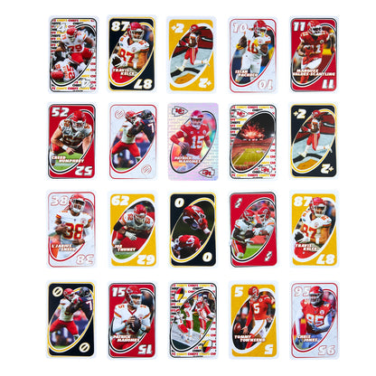 UNO Fandom NFL Kansas City Chiefs Game Deck - Trò chơi thẻ bài thể thao - Mattel - Hình ảnh bổ sung 4