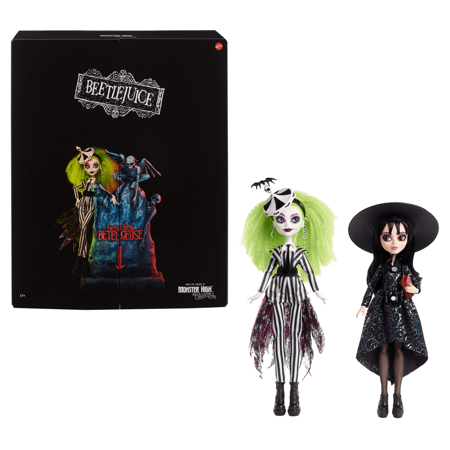 Beetlejuice & Lydia Deetz Monster High Skullector Doll 2-Pack - Bộ Búp Bê Sưu Tầm Cao Cấp - Monster High