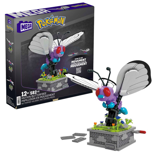 Pokémon Motion Butterfree with Motion Brick Building Set by MEGA - Bộ Lắp Ráp Chuyển Động Cơ Học - MEGA HKT22