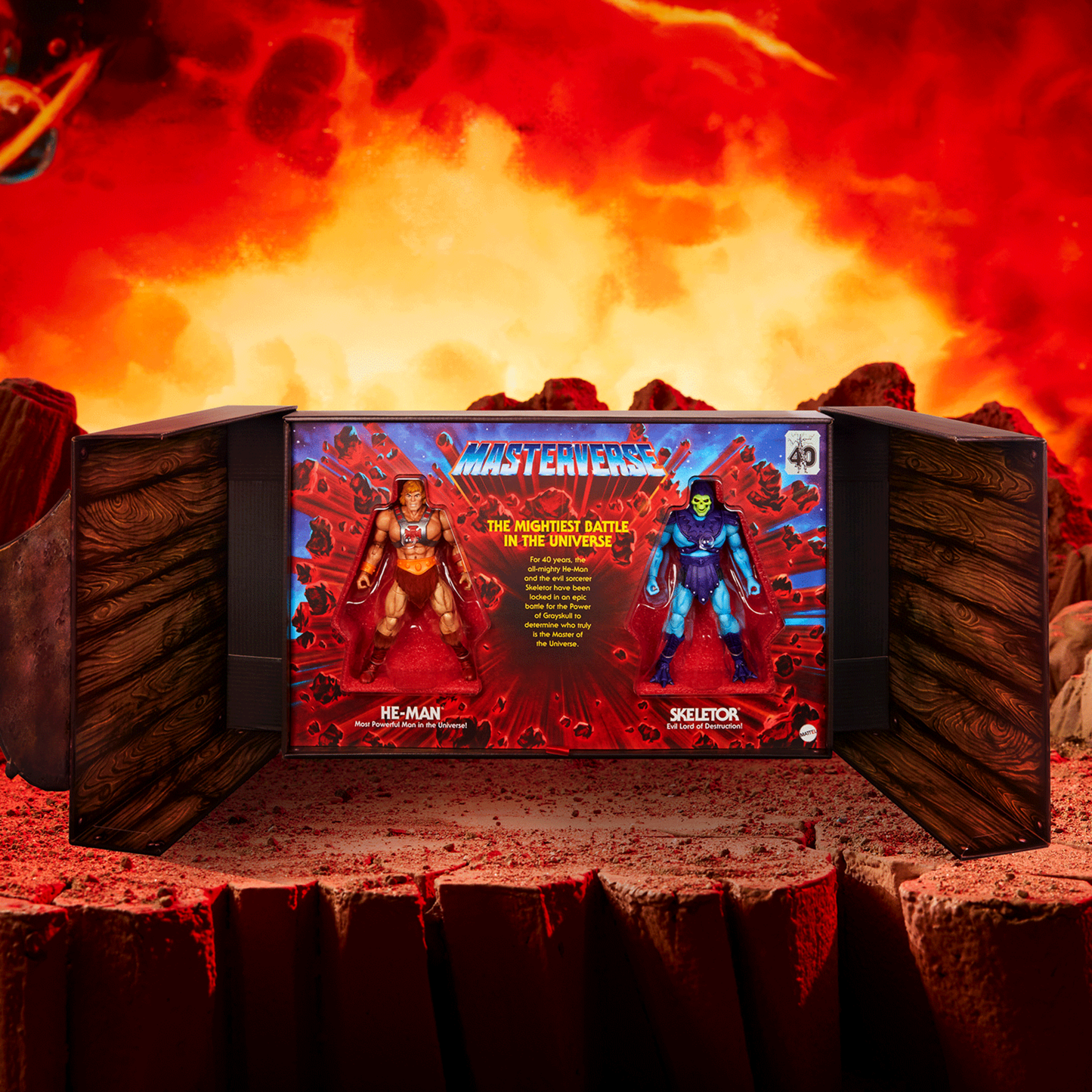 Masters of the Universe Masterverse He-Man vs Skeletor 40th Anniversary - Bộ Mô Hình Kỷ Niệm 40 Năm Chính Hãng Mattel Mattel 