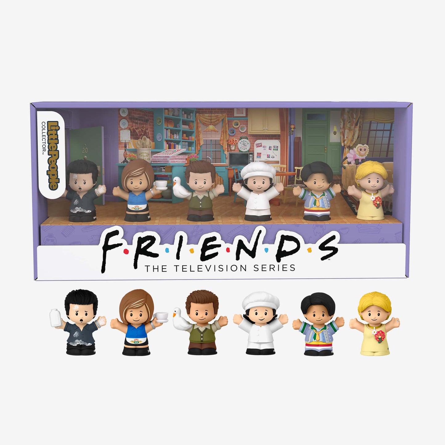 Little People Collector Friends TV Series Special Edition Set - Bộ Mô Hình Nhân Vật Sưu Tầm Phim Friends Mattel Creations - Hình ảnh sản phẩm