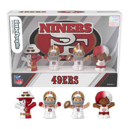 Little People Collector San Francisco 49ers Alternate Jersey Figure Set - Bộ mô hình cầu thủ NFL - Mattel Creations HVH14 - Hình ảnh sản phẩm