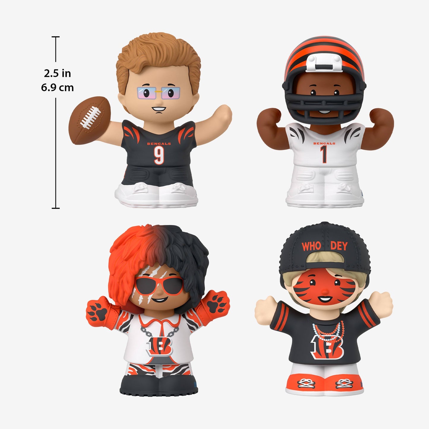 Little People Collector x NFL Cincinnati Bengals Set - Bộ Mô Hình Nhân Vật Thể Thao NFL - Mattel Little People Collector - ản