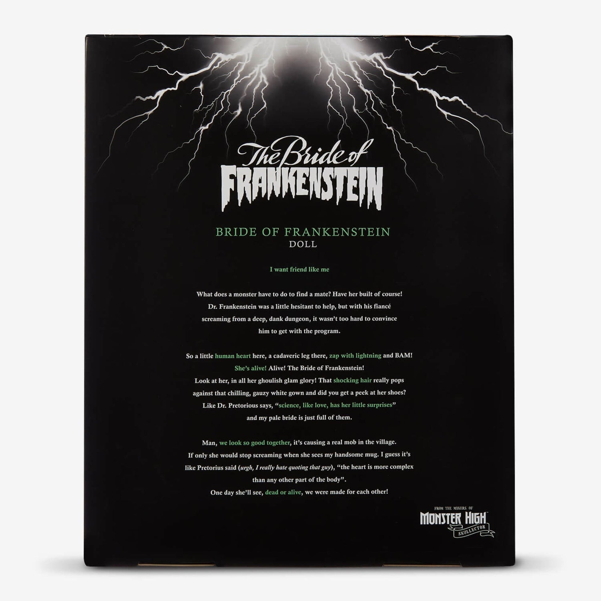 Frankenstein & Bride of Frankenstein Monster High Skullector Doll Set - Bộ Búp Bê Sưu Tầm Cao Cấp Mattel Mattel - ảnh 3 - Fig