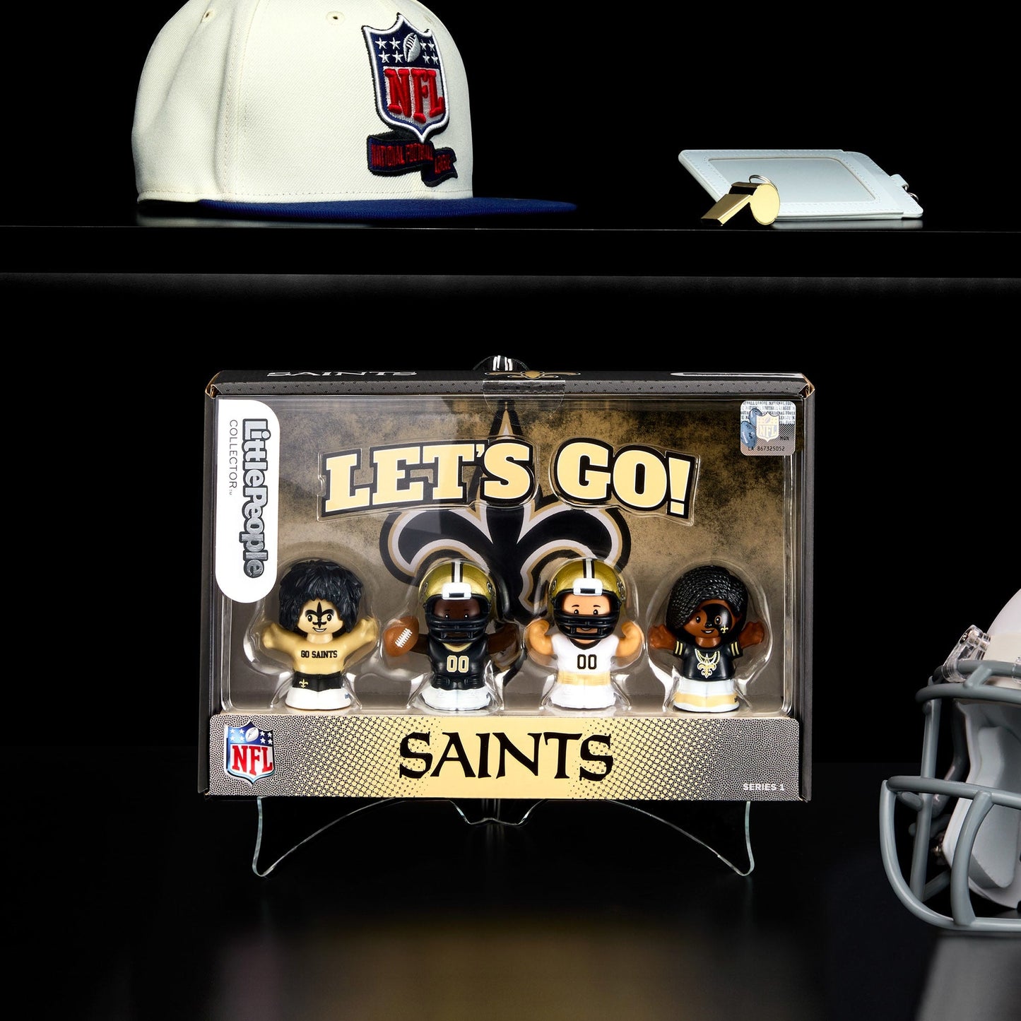 Little People Collector x NFL New Orleans Saints Set - Bộ Mô Hình Nhân Vật Bóng Bầu Dục Mattel - Hình ảnh sản phẩm