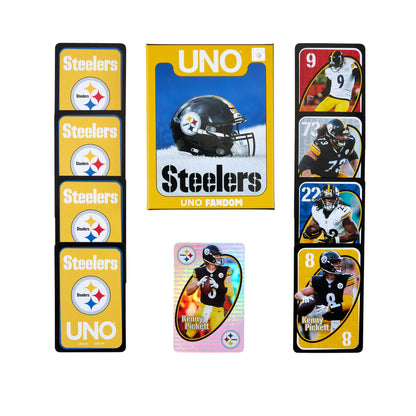 UNO Fandom NFL Pittsburgh Steelers Game Deck - Bộ Bài Thẻ Bài Thể Thao Cao Cấp Mattel HYH53 - Góc nhìn khác 3
