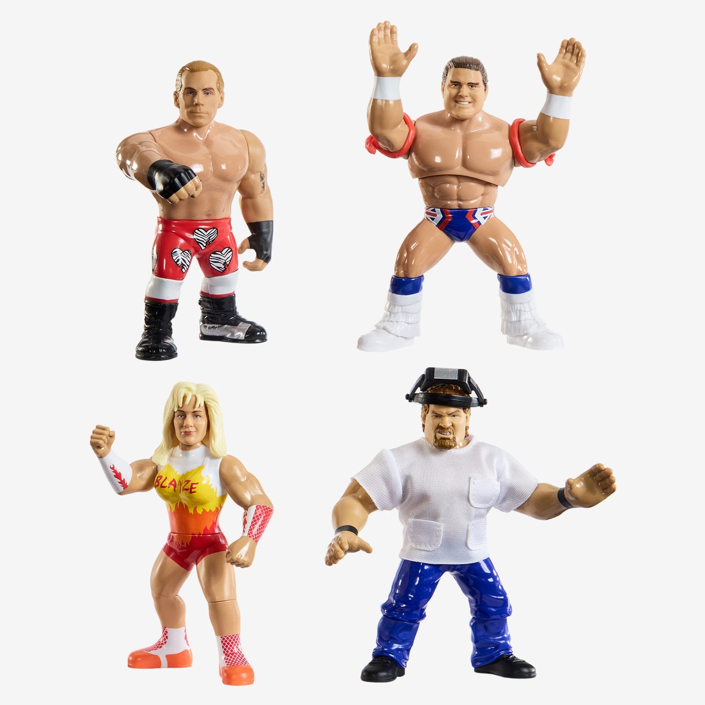 WWE Retro Action Figure 4-Pack Bundle - Bộ 4 Mô Hình Đô Vật Mỹ Retro - Mattel Creations - Hình ảnh sản phẩm