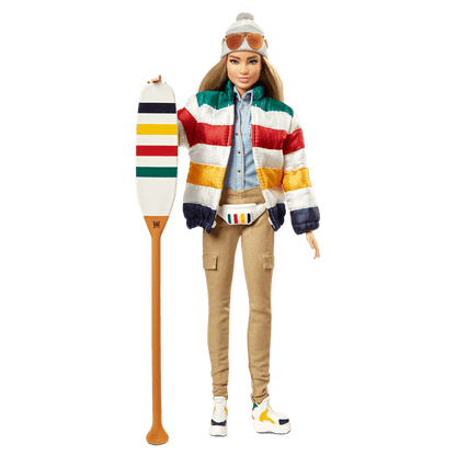 HBC Stripes Barbie Doll - Búp Bê Sưu Tầm Kỷ Niệm 350 Năm Hudson's Bay - Gold Label - Hình ảnh sản phẩm